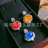 Pingente de Calcedônia Verde Natural com Banhado a Prata e Incrustação, Comparável à Calcedônia Verde Tipo Gelo de Jade, Nova Joia Estilo Chinês