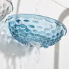Plato de Jabón Adhesivo Transparente sin Costuras, Soporte de Jabón para Baño con Drenaje y a Prueba de Moho