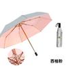 Sombrilla Antisolar Plata Titanio Doble Capa Paraguas Avanzado Uso Dual Soleado y Lluvioso Plegable Ultravioleta Tri-plegable Sombrilla Solar Personalizable