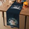Bandera de Mesa Nuevo Halloween Mantel de Lino Decoración de Mesa Festiva Base para Mantel Tela para Mesa de Café Bandera de Mesa Estampada Transfronteriza
