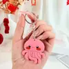 Llavero de Animales Marinos de Dibujos Animados PVC Gota de Pegamento Caucho Blando Mundo Submarino Colgante de Cadena Llaves de Coche Pequeño Regalo