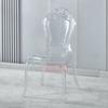 Silla con Respaldo para Hotel al por Mayor Red Subnet Diseño Rojo Silla de Plástico Transparente Silla de Palacio de Cristal para Bodas