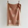 Xale de alta qualidade para ambientes com ar condicionado, cachecol quente de inverno para escritório, cochilo feminino, com franjas, imitação de caxemira, letra H