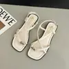 Sandalias Romanas de Tacón Grueso Estilo Francés para Mujer, Nuevo Estilo Verano 2026, Chanclas de Moda de Gama Alta para Chicas Jóvenes, Zapatos Planos