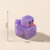 Paisagem miniatura transfronteiriça, grade de pixels que brilha no escuro, pequenas figuras de patinhos amarelos, acessórios decorativos fofos para DIY, mini enfeites