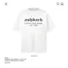 Camiseta Unisex de Algodão Puro Pesado com Estampa Simples de Letras, Manga Curta, Marca Tendência, Corte Solto, Atacado de Comércio Exterior Transfronteiriço Top