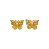 Nuevos Pendientes Dorados de Arena Estilo Chino Antiguo Pendientes Retro Calados de Filigrana Mariposa Pendientes Anchos para Mujer Tendencia Nacional Joyería Estilo Palacio Oro de Imitación