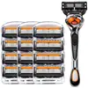 Aparelho de Barbear Universal Novo Modelo Lâmina de Barbear de 5 Camadas Aparelho de Barbear Manual Lâmina de Barbear Manual Rotativa de Cinco Camadas para Homens