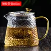 Bule de Vidro Estilo Japonês com Textura Martelada, Bule Único para Uso Doméstico, Resistente a Altas Temperaturas, Conjunto de Chá Floral com Filtro