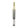 P720 6.35 carcaça de metal banhada a ouro canal duplo fio de solda cabeça macho 6.5MM cabeça macho plugue grande de três pinos