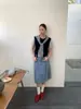 6UP Suéter Texturizado Nuevo Estilo Coreano Cuello Redondo Falso Dos Piezas para Mujer Primavera 2026 Guangzhou Línea 13 Minimalista Versátil 60062