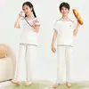 2026 Nuevo Modelo Conjunto de Ropa de Casa de Manga Corta de Modal para Niños, Pijama Delgado para Niños y Niñas, Ropa de Aire Acondicionado para Bebés, Ropa para Niños