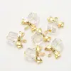 Nudo de Lazo Cuadrado Colgante de Cristal Moda Collar Pulsera Colgante Pequeño Hecho a Mano DIY Accesorios de Joyería Accesorios para Ropa