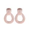 Pendientes geométricos con relieve transfronterizo para mujer, diseño creativo retro europeo y americano, pendientes cuadrados redondos esmerilados, venta al por mayor