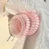 Cuerda para el pelo de color de chica dulce de moda, cuerda para el pelo de línea telefónica, banda de goma de alta elasticidad y duradera, accesorios para el pelo de mujer