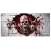 Banner de Garaje de Halloween Decoración de Puerta Tela Colgante Calabaza de Terror Bruja Calavera Fondo de Fiesta Transfronterizo En Stock Fábrica