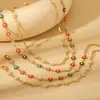 Collar de Acero Inoxidable con Gota de Aceite de Margarita Transfronterizo Europeo y Americano para Mujer, Pulsera de Acero de Titanio Todo Fósforo, Joyería sin Color, Joyería de Flores