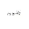 Pendientes de perlas de acero inoxidable transfronterizos europeos y americanos, pendientes traseros sencillos con tornillo de cartílago de plata, joyería antiperforación para estudiantes que combina con todo.