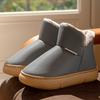 Zapatos de Algodón con Suela Gruesa para Mujer, Nuevo Estilo Invierno 2026, Pantuflas Cálidas de Algodón con Felpa de Piel Sintética, Botas de Nieve Cerradas para Hombre