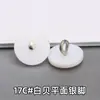 Botones de Concha Natural, Botones Decorativos Redondos de Pie Alto Cosidos a Mano, Botones de Gama Alta de Concha Blanca y Nácar Negro para Puños de Camisa y Cárdigan