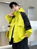 Casaco de primavera Zhongda Boys Nova primavera e outono Roupas infantis Roupas casuais infantis Jaqueta com blocos de cores Top