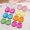 Série de Cores Macaron Olho de Gato Quadrado Curvo Contas Acrílicas Brincos DIY Acessórios para Chaveiro