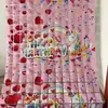 1*2 m Cortina de Chuva Quadrada de Unicórnio Cortina de Fundo Decorativa para Festa de Aniversário Infantil Cortina de Porta