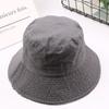 Chapéu de Pescador Jeans Babado Estilo Japonês Chapéu de Sol de Verão Feminino Chapéu Casual Chapéu Bacia de Moagem Chapéu de Pano Lavado