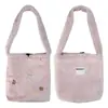 Bolso de Hombro para Mujer de Gran Capacidad, Estudiante, Clase 2025, Peluche Casual de Otoño e Invierno, Elegante