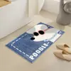 Alfombra de Piso Absorbente con Borlas Lindas para Baño Transfronteriza, Alfombra de Habitación con Flocado de Comercio Exterior, Tapete Refrigerante, Felpa Antideslizante para Pies