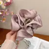 Grampo de Cabelo Plissado com Tule Perolado Extra Grande para Mulheres, Penteado Completo na Parte de Trás da Cabeça, Presilha Jacaré, Penteadoafinador de Rosto, Acessório de Cabelo