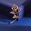 Broche de moda de estilo coreano con hebilla antiexposición, flor de trigo de cristal, ramillete de cristal, disponible en fábrica al por mayor.