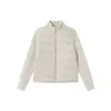 Casaco de plumas feminino húngaro, casaco de fleece de pato curto, top quente da moda de cor sólida para outono e inverno
