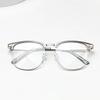 Gafas Danyang nuevo marco ultraligero para hombre grado ajustable cara cuadrada redonda guapo canalla marco de gafas con veta de madera anti-azul 1006