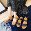 Sandalias planas con suela de res, zapatos nuevos de primavera 2023, zapatos romanos para estudiantes, zapatos de playa, zapatos de suela blanda para mujer.
