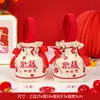 Bolsa Pequeña de Regalo Navideño, Bolsa para Empacar Manzanas de Nochebuena, Caja de Regalo Vacía, Regalo para Personas Mayores, Bolsa de Caramelo