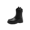 Amazon Europeo y Americano Botas de Mujer Otoño e Invierno Botas de Talla Grande Botas Nuevas Botas Martin Botas de Caña Corta Comercio Exterior Chino Adulto en stock