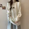 Camiseta Base de Canalé de Manga Larga Cálida Versátil para Mujer, Talla Grande, Engrosada, Holgada, Adelgazante, de Longitud Media, Nueva para Otoño e Invierno