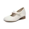Zapatos Mary Jane de suela blanda con 7 cm de altura interior para mujeres petite, colección otoño 2026, planos estilo francés de punta poco profunda, zapatos casuales de cuero