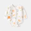 Ropa de bajo para bebé Primavera y Otoño Ropa de Conejo Triángulo para Bebé Algodón Puro Recién Nacido Ropa de Cuerpo de Manga Larga Traje para Trepar Clase A Sin Huesos