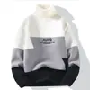 Suéter Gola Alta de Veludo de Visão Popular Transfronteiriço Masculino Suéter de Veludo de Visão Suéter de Gola Alta de Veludo de Visão Espesso de Inverno
