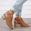 Sandalias Romanas de Tacón Alto para Mujer Juyuan En Stock Modelo Nuevo Verano 2026 Corte Láser Tacón Grueso