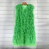 Chaleco de Piel Sintética tipo Borrego de Invierno 2026 Estilo Largo Chaleco Cálido Chaleco Chaqueta para Mujer Directo del Fabricante