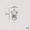 Llavero de Estrella de Cinco Puntas con Forma de Corazón, Llavero Rotatorio de Aleación de Zinc con Forma de Corazón, Llavero de Forma Especial, Llavero con Forma de Corazón, Llavero con Forma de Estrella