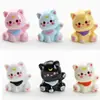 Animais Pequenos Fofos Acenando Olá, Gato da Sorte Adorável Micro Paisagem Materiais DIY Acessórios de Chaveiro