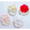Nuevos Accesorios para el Cabello de Princesa Dulce y Fresca Punto de Ola Niña Bebé de un Año Malla Lazo Correa para el Cabello Tocado de Bebé Pastoral