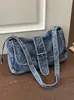 Yuezi 2026 Verano Nuevo Diseño Bolsa para Motocicleta Retro Moderna Chica Popular Bolso de Axila Moda Versátil Mezclilla Bolso Cruzado