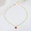 Brincos Ruyi Ganoderma Moda Luxo Leve Vermelho Festivo High-End Elegante Novo Design Estilo Chinês Corrente Clavícula Coração para Mulheres