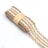 Cuerda de Algodón y Lino de Color Sólido Cinta Tejida a Mano Decoración de Encaje de Algodón y Lino Cinta de Accesorios Creativos para Ropa, Zapatos y Sombreros DIY