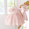 Vestido de Princesa para Meninas, Estilo de Verão de Alta Qualidade, Vestido de Luxo Leve, Vestido de Performance para Apresentadora de Piano, Pequeno Vestido Formal, Vestido